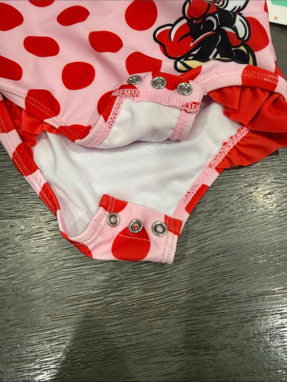 Disney Pink and Red Minnie Mouse Polka Dot Swimsuit